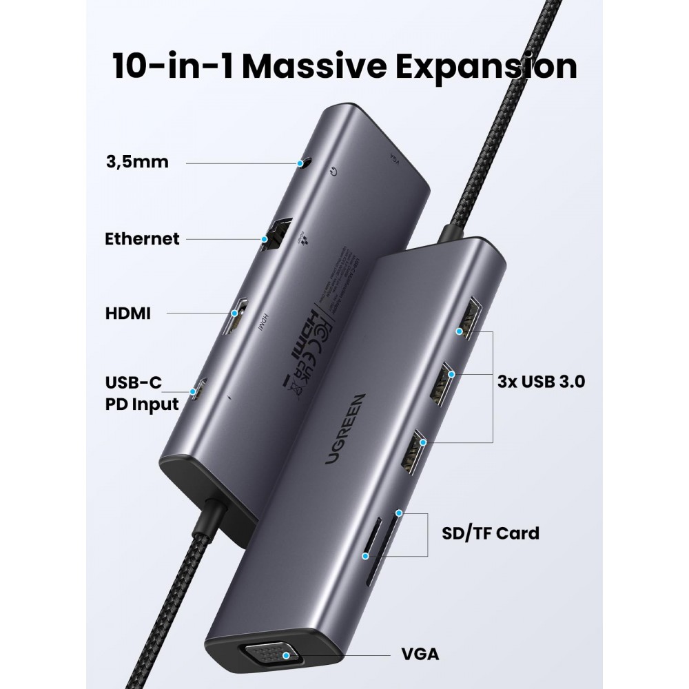 USB-C 10 in 1 Multifuntional Adapter